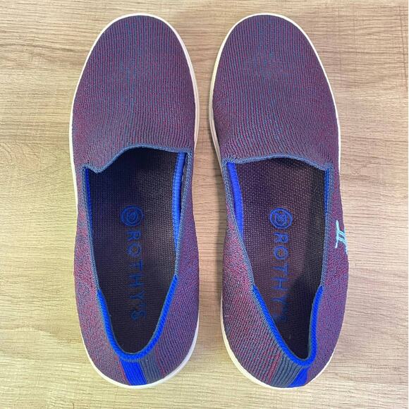 Rothy's Purple /Blue Low Cut Canvas Sneaker,Slip On 8us - Picture 9 of 11